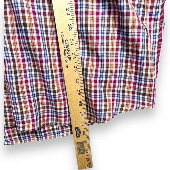 Peter Millar Collection Mens Size XL 100% Cotton Button Down Multi Plaid Shirt - Picture 7 of 9